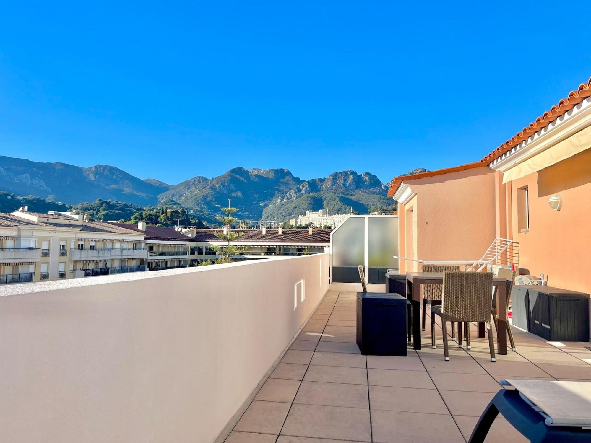 Ferienwohnung "Le Rooftop Des Rivages" Immense Terrasse, Centre Menton Exterior foto